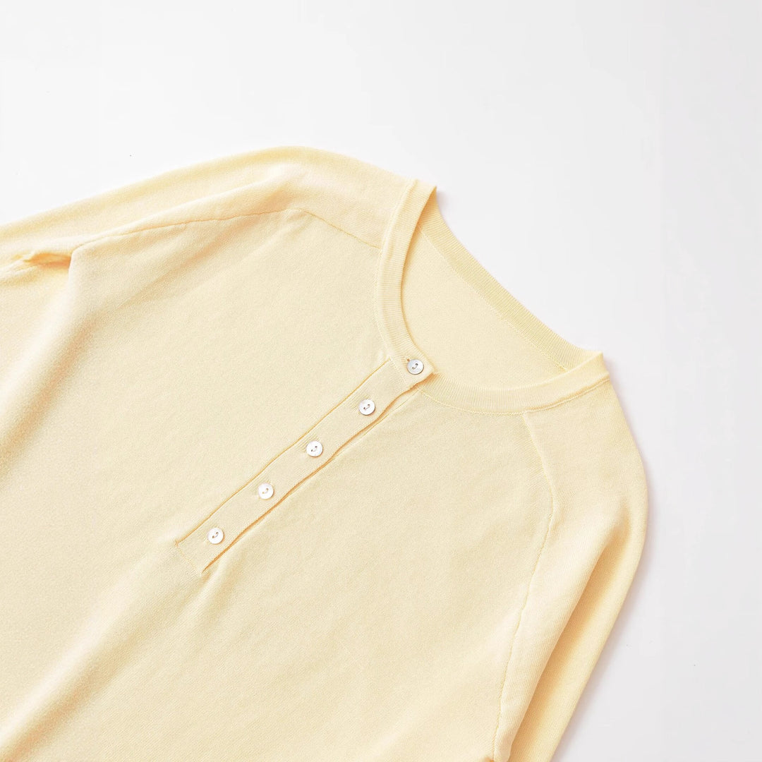 Casual long sleeve henley sweater for women Lune London
