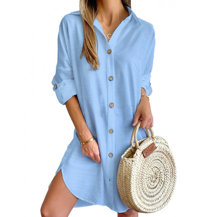 Casual shirt dress for women in lightweight fabric with button closure Lune London