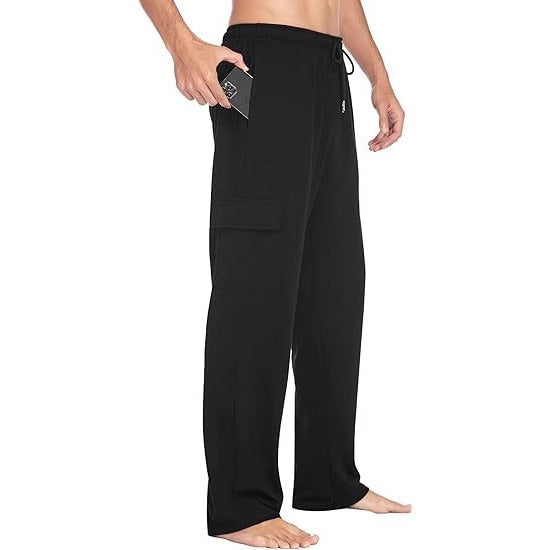 Comfortable cargo pants for men with elastic waistband and side pockets Lune London