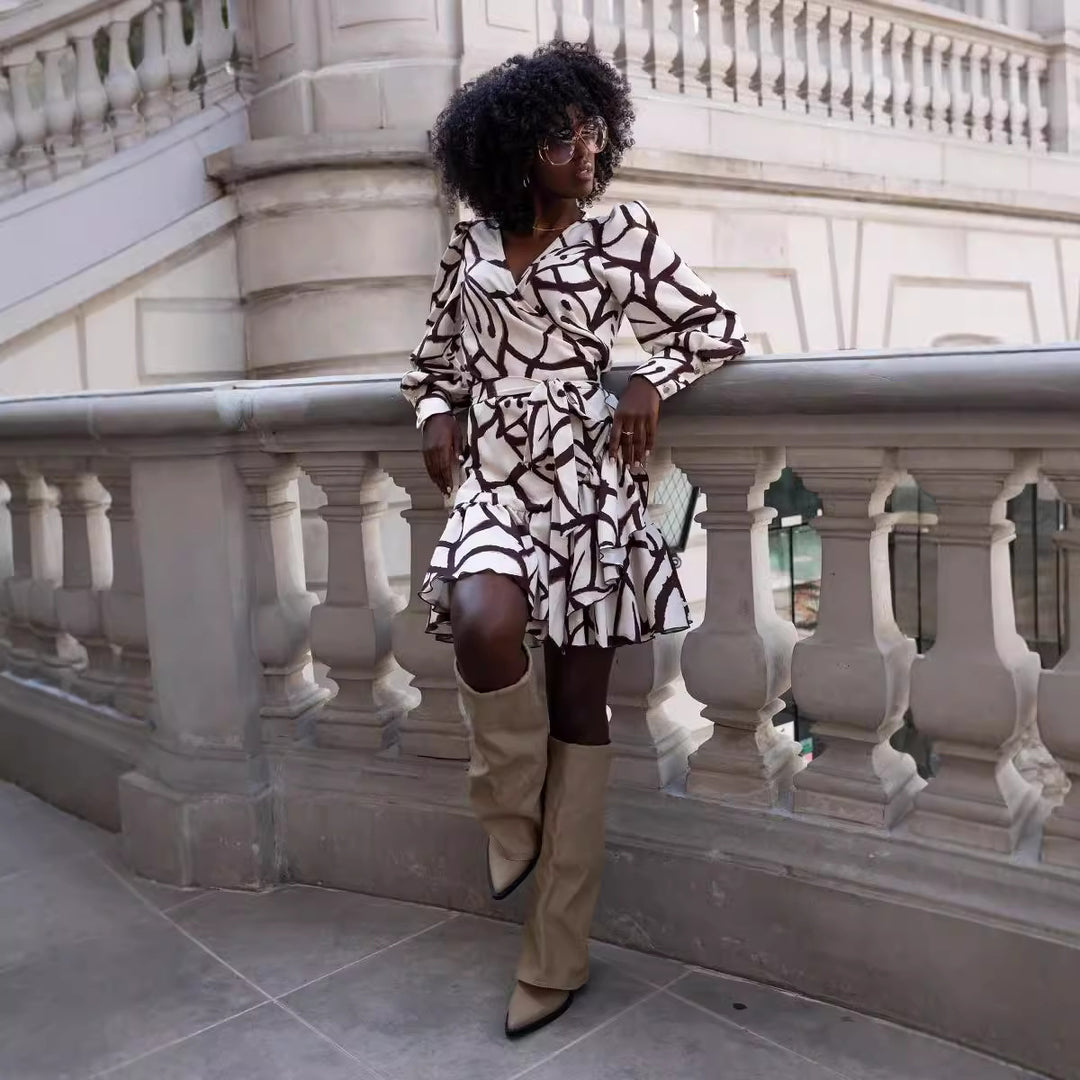 Lune London leopard print wrap dress for women