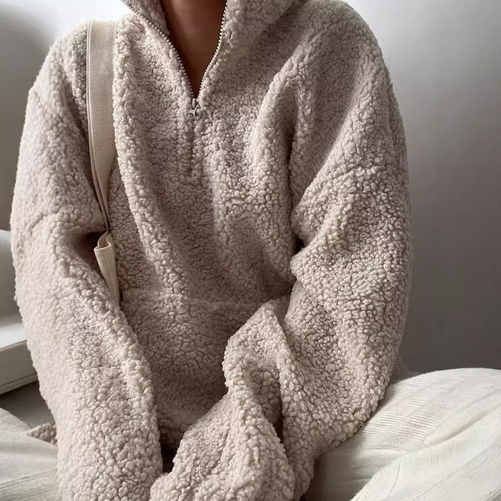 Women Teddy Fleece Sweater Lune London