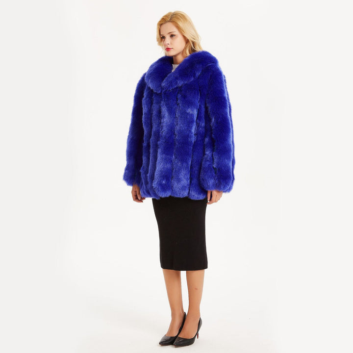 Ladies Luxurious Faux Fur Jacket with Voluminous Sleeves Lune London