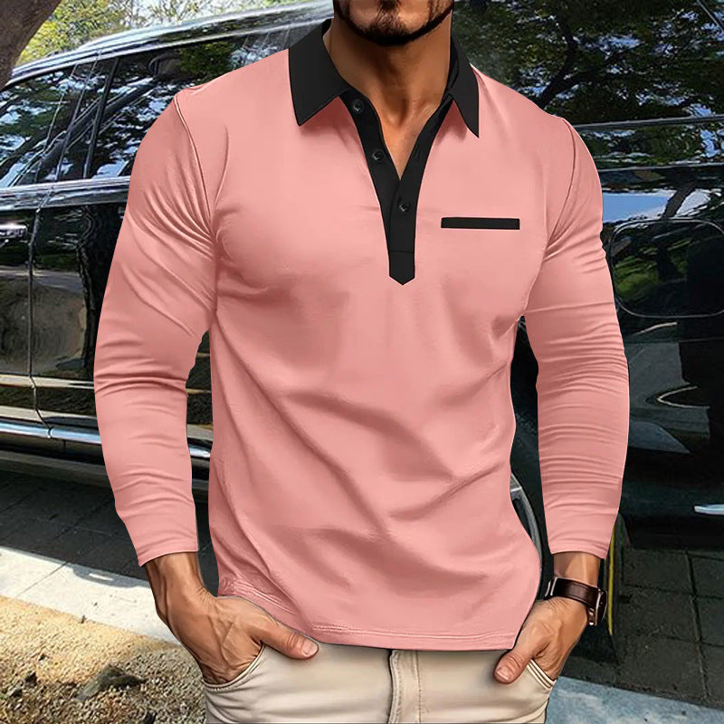Men's polo shirt with modern collar and practical chest pocket Lune London