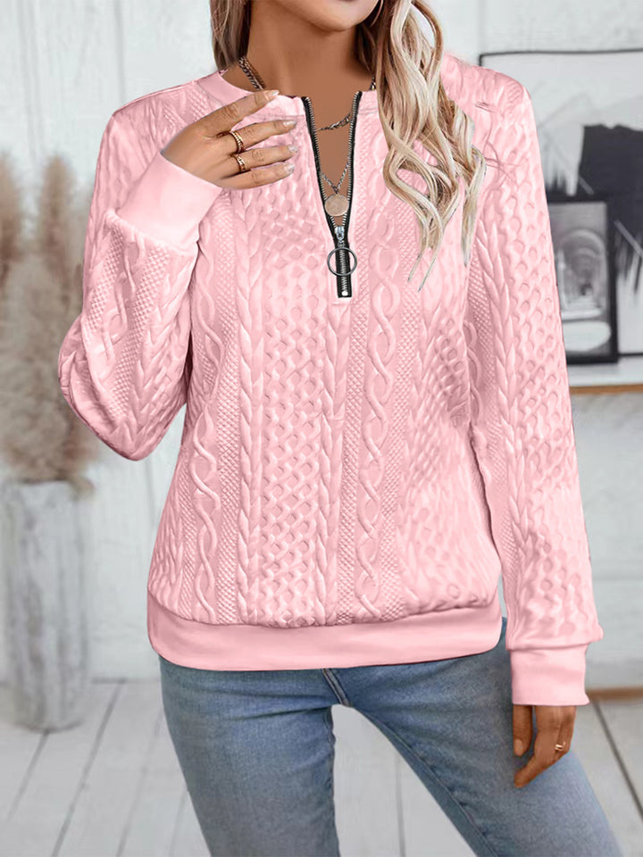 Pull en tricot à fermeture éclair pour femmes Lune London