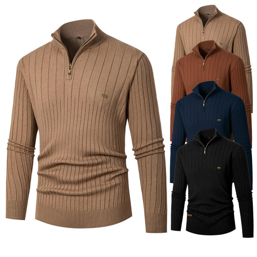 Men's sweater with high collar and fine knit Lune London