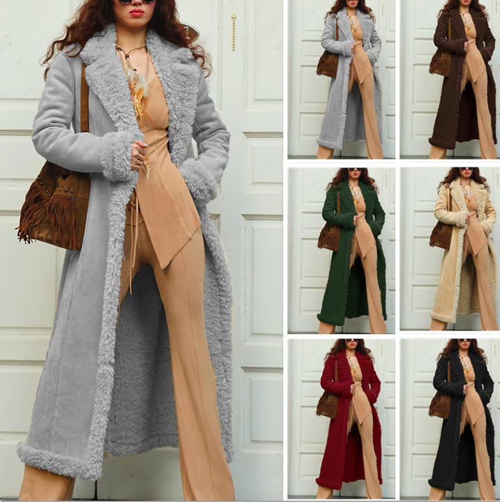 Ladies Long Fur Coat with Luxurious Inner Lining Lune London