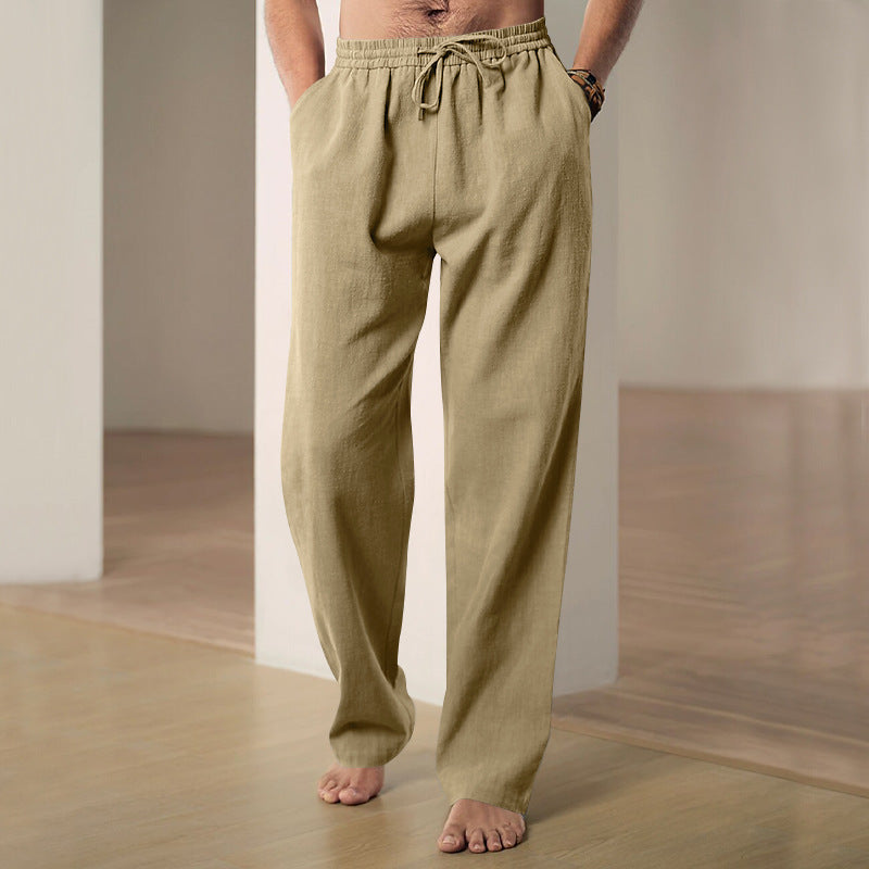 Light cotton pants for men with elastic waist Lune London