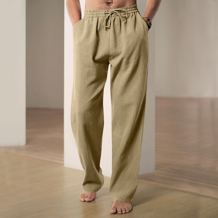 Light cotton pants for men with elastic waist Lune London