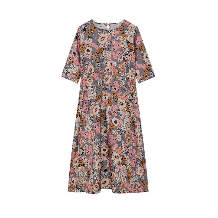 Chic and stylish flowy floral midi dress for women
