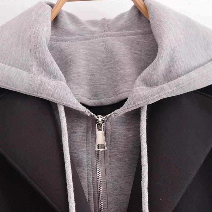 Women's transitional coat with integrated hood Lune London