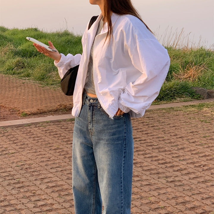 Women's sporty transitional jacket with voluminous sleeves Chic & Stil