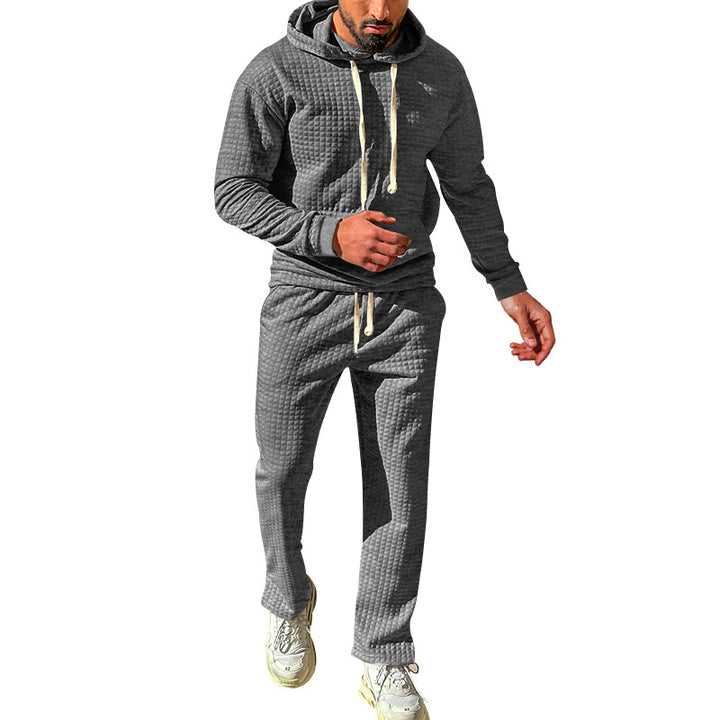 Men's Fleece Sports Set with Modern Structured Design and Practical Hood Lune London