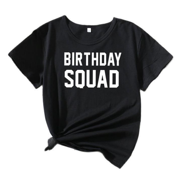 Ladies Graphic Birthday Squad T-Shirt Lune London