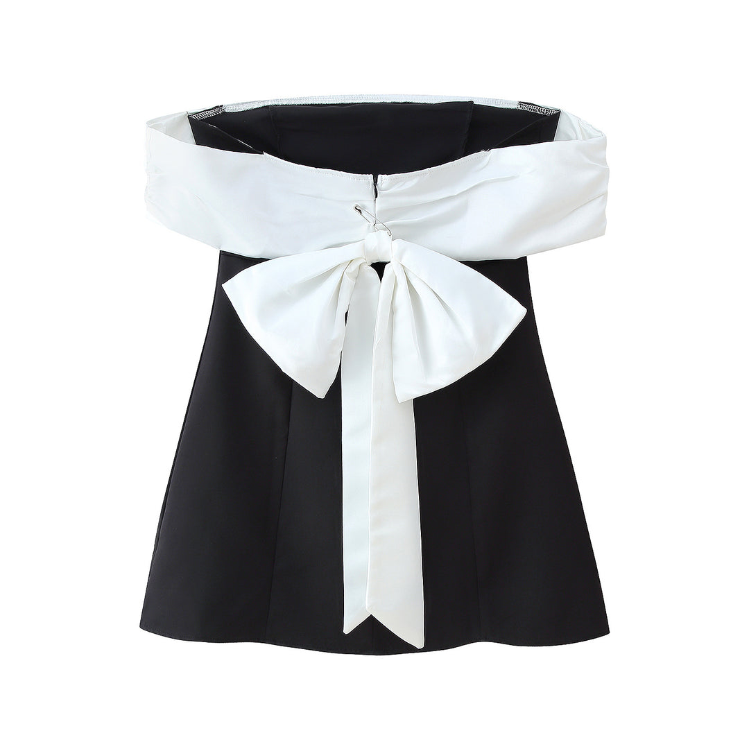 Off-shoulder dress for women with elegant draping Lune London
