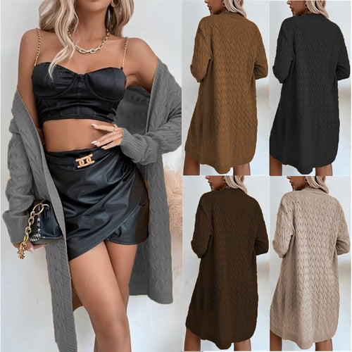 Lune London women's knit coat with structured surface