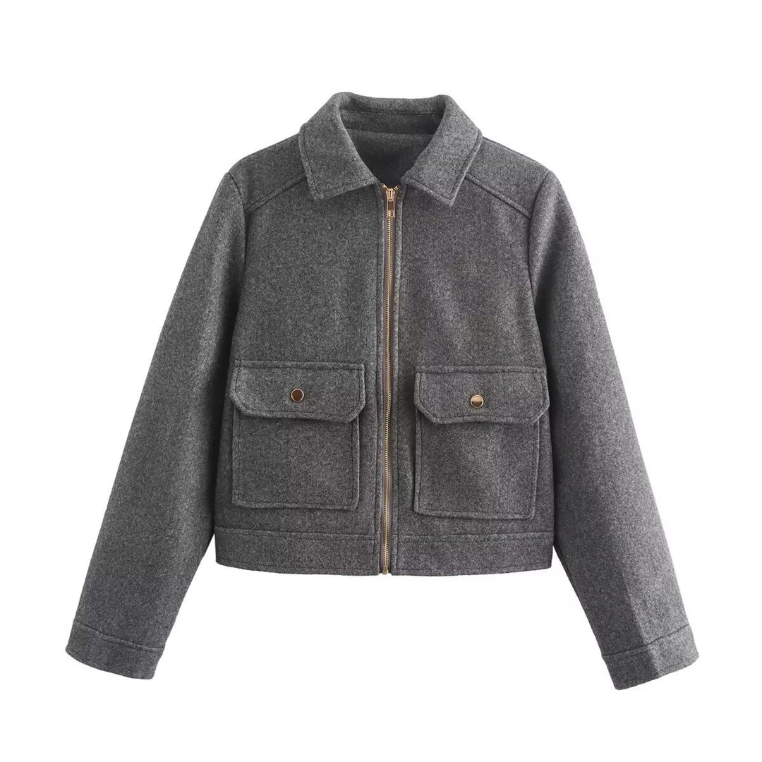 Women's stylish bomber jacket with practical flap pockets Lune London