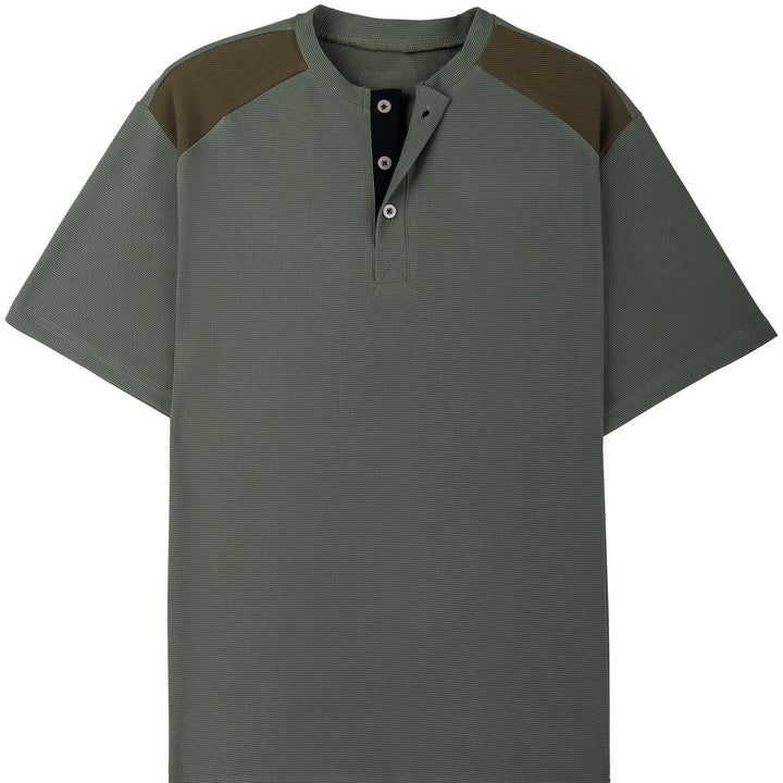 Men's Leisure Henley Shirt with Mesh Details Lune London