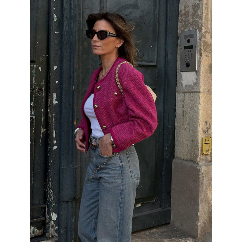 Elegant blazer jacket for women with stylish buttons and Lune London pockets