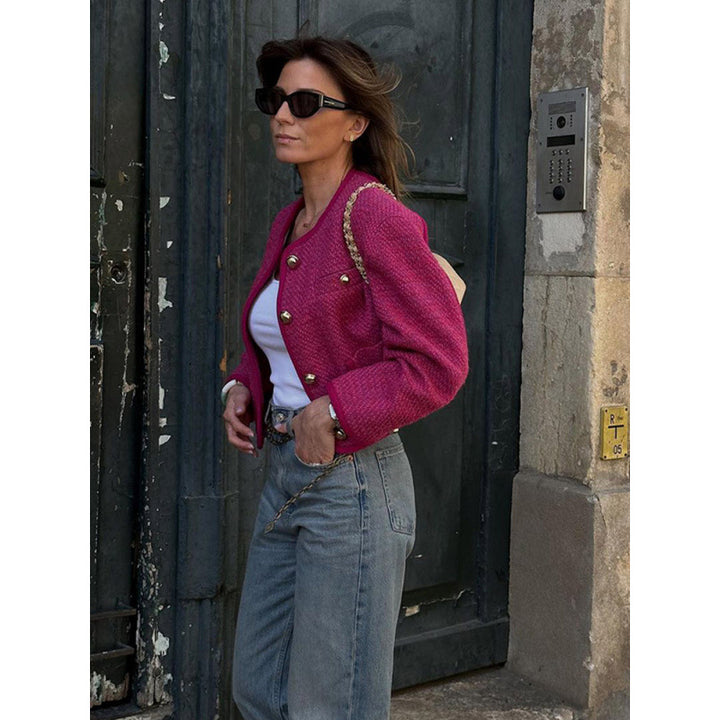 Elegant blazer jacket for women with stylish buttons and Lune London pockets