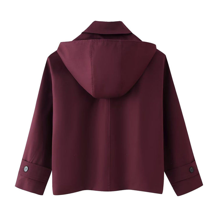 Women's transitional jacket with high collar and practical pockets Lune London