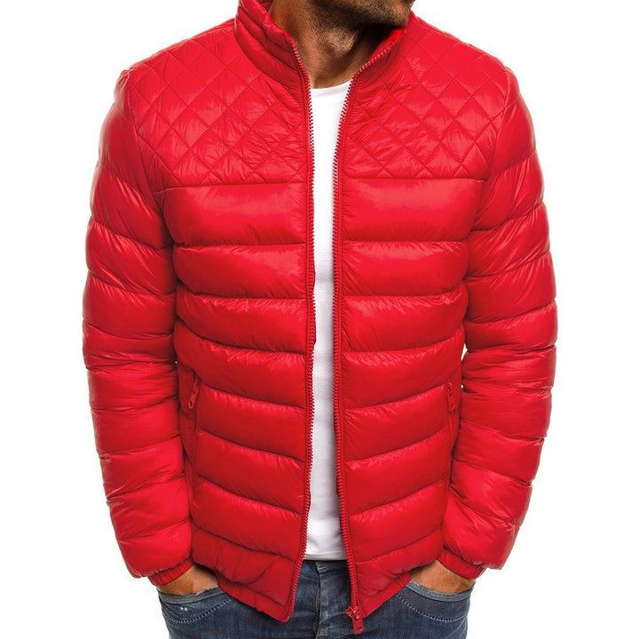 Quilted transition jacket for men with high collar and windproof material Lune London