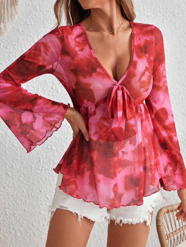 Ladies Top and Chic Floral Chiffon Style