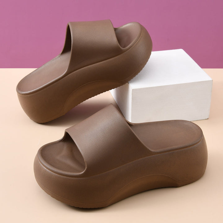 Women Elevated Platform Slip Sandals Lune London