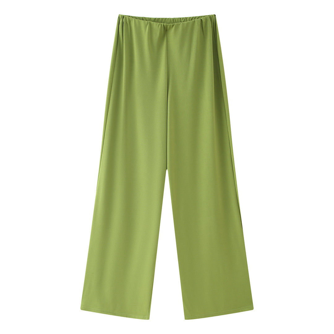 Wide palazzo pants for women with elastic waistband and flowy cut Lune London