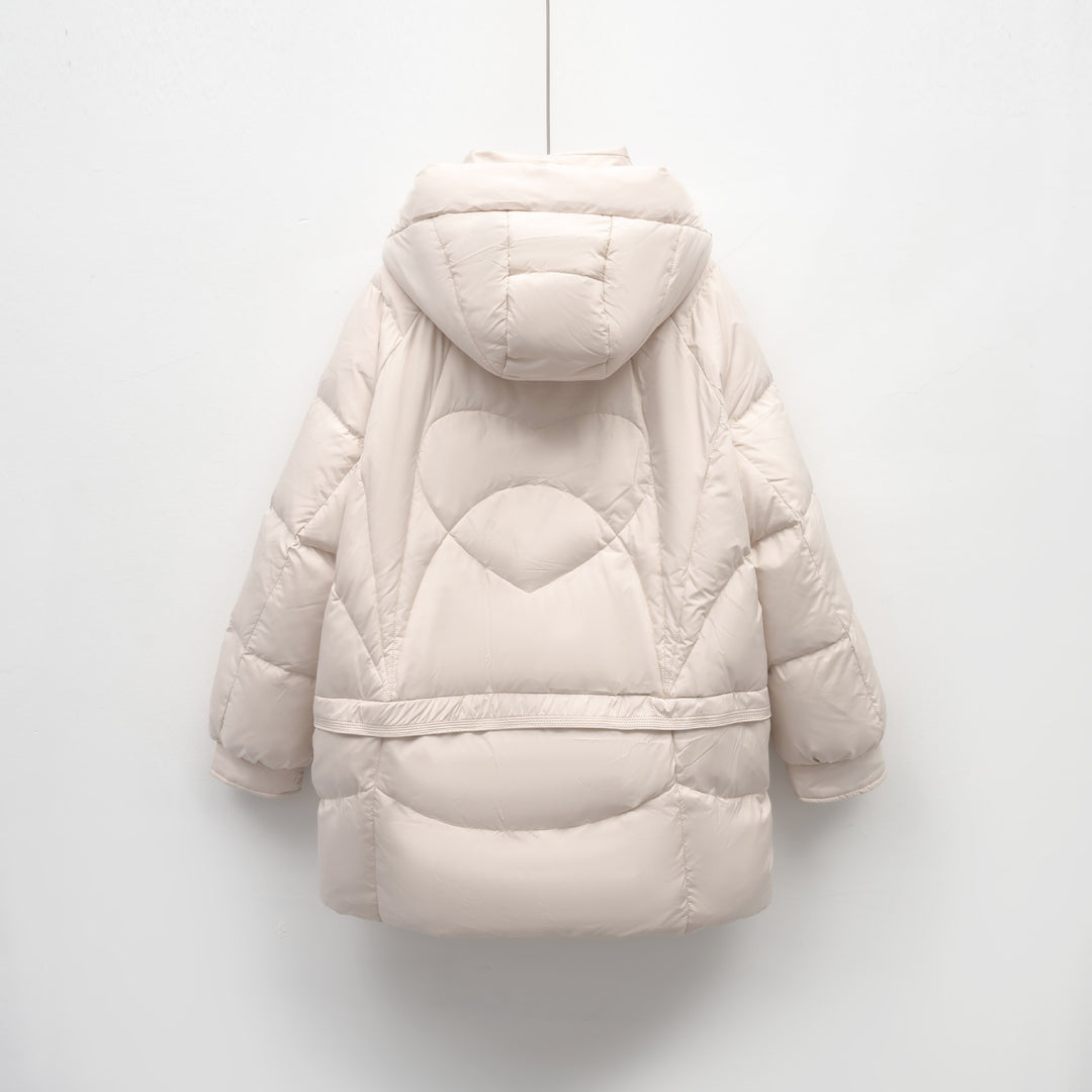 Ladies comfortable quilted jacket with hood Lune London