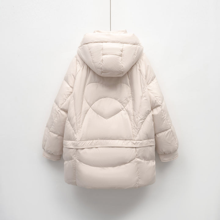 Ladies comfortable quilted jacket with hood Lune London
