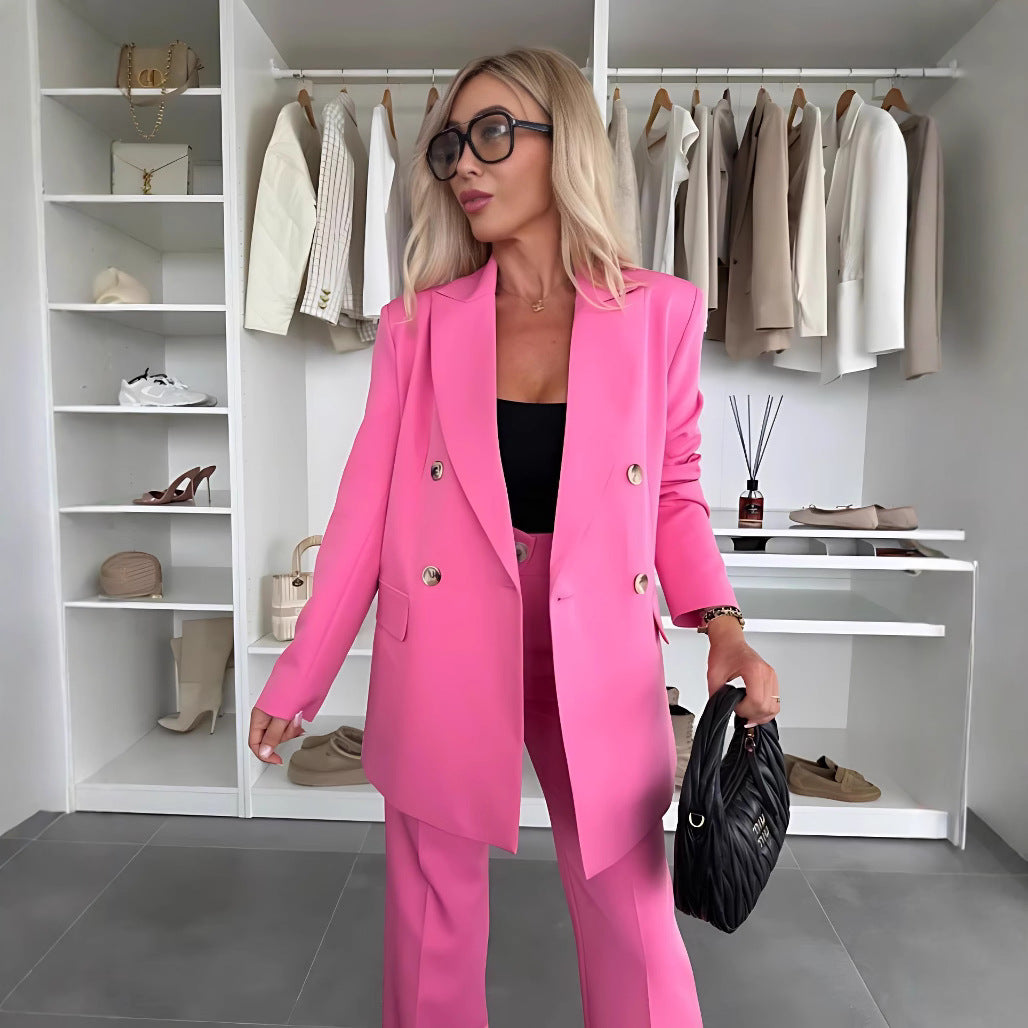 Women Oversized Double-Breasted Blazer Lune London