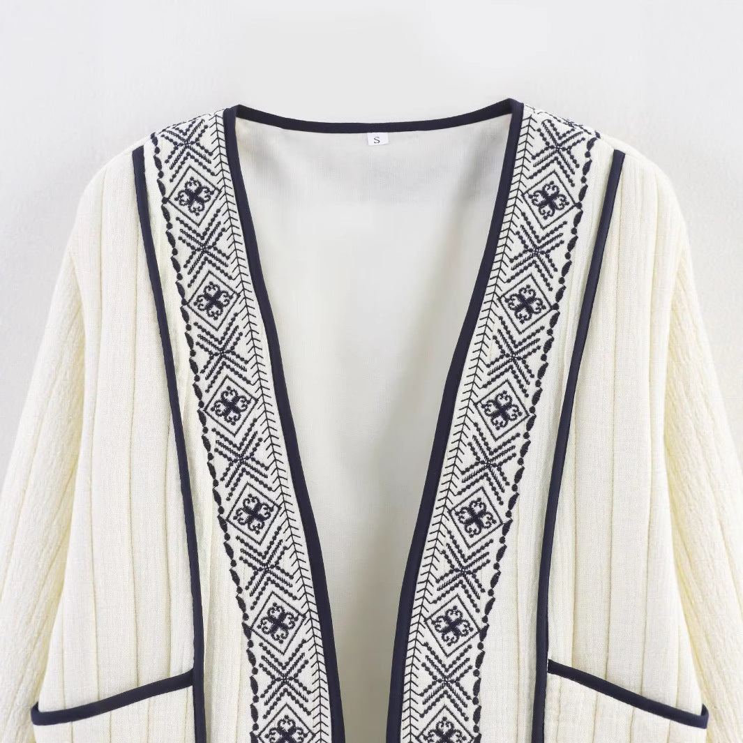 Quilted and embroidered leisure jacket for ladies Lune London