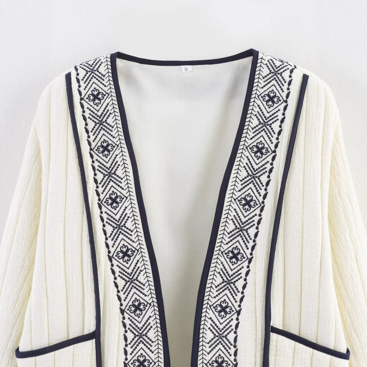 Quilted and embroidered leisure jacket for ladies Lune London