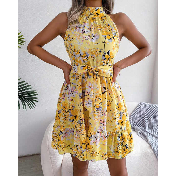 Lune London A-line floral dress with spaghetti straps