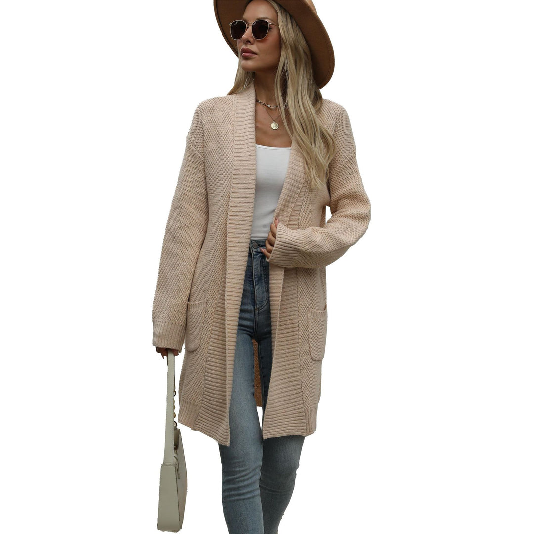 Cardigan en tricot pour femmes avec coupe ouverte et mélange de textures modernes Chic & Stil