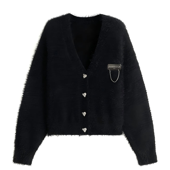 Short plush jacket for women with button design and elegant cut Lune London