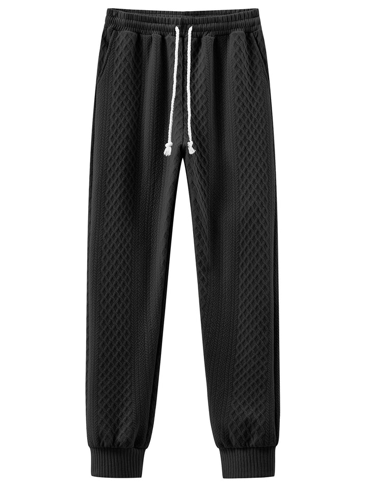 Comfortable sweatpants for men with an innovative structured design and an adjustable waist Lune London