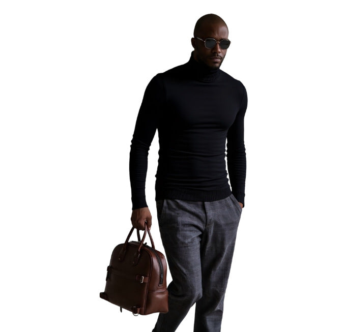 Men's turtleneck sweater with a fine texture Lune London