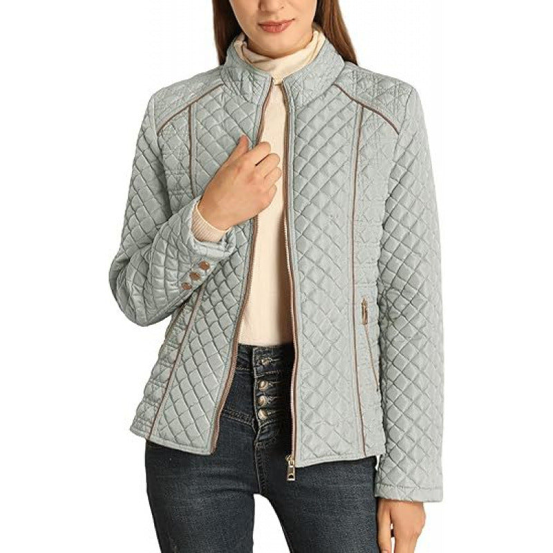 Lune London ladies casual down jacket with high collar
