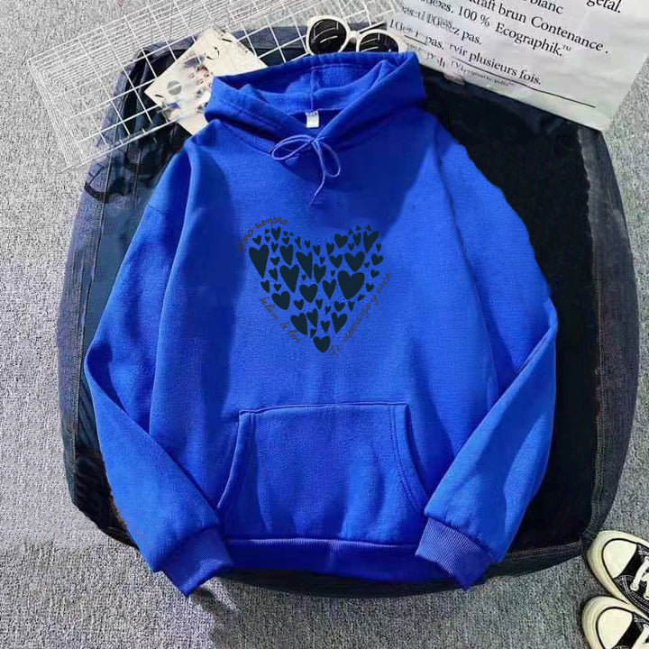 Women's hoodie with creative heart design Chic & Stil
