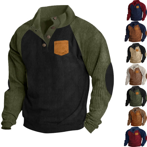 Comfortable long sleeve pullover for men with stylish contrast details Lune London