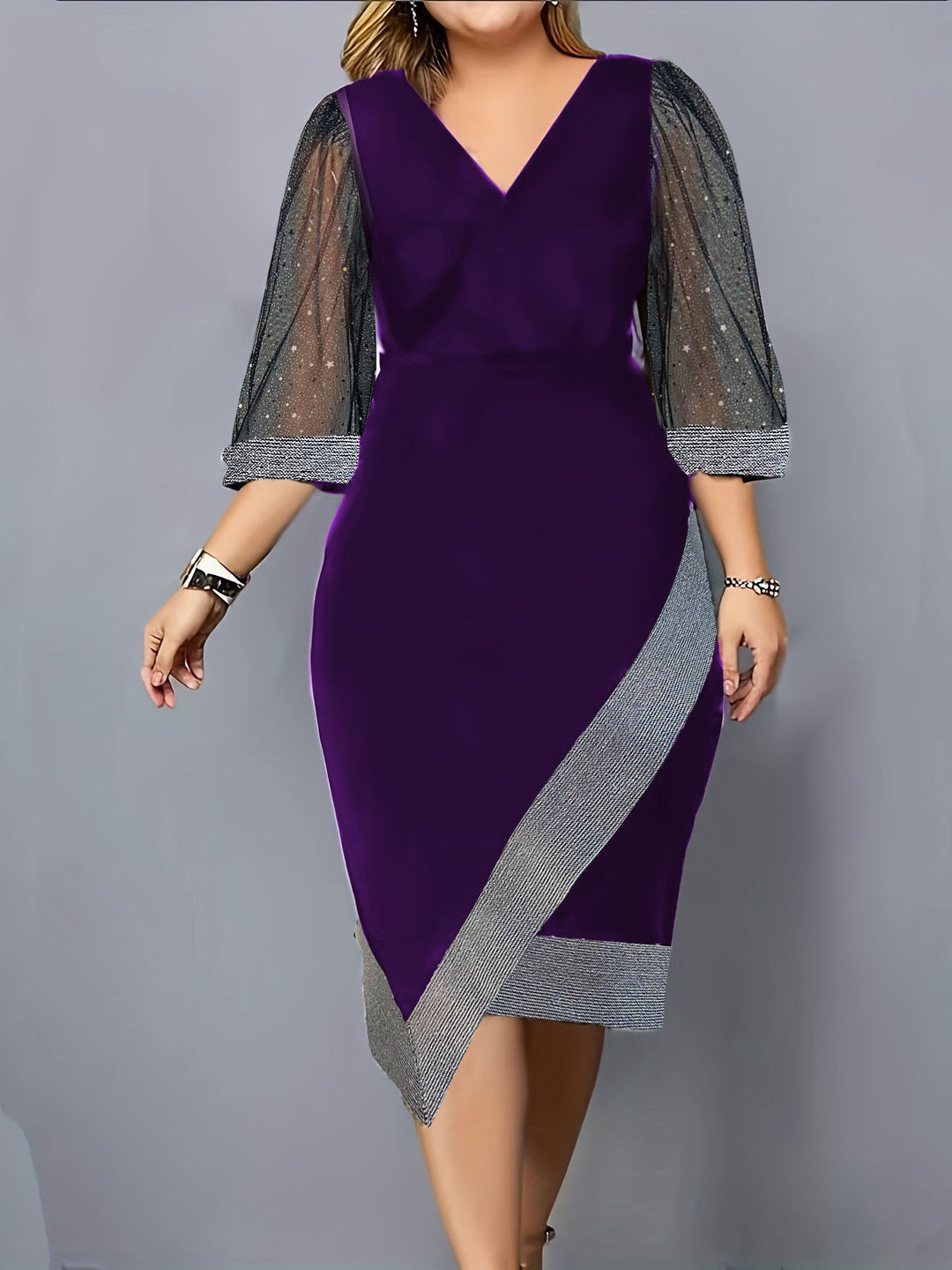 Ladies Elegant Dress Sleeveless V Neck Lune London