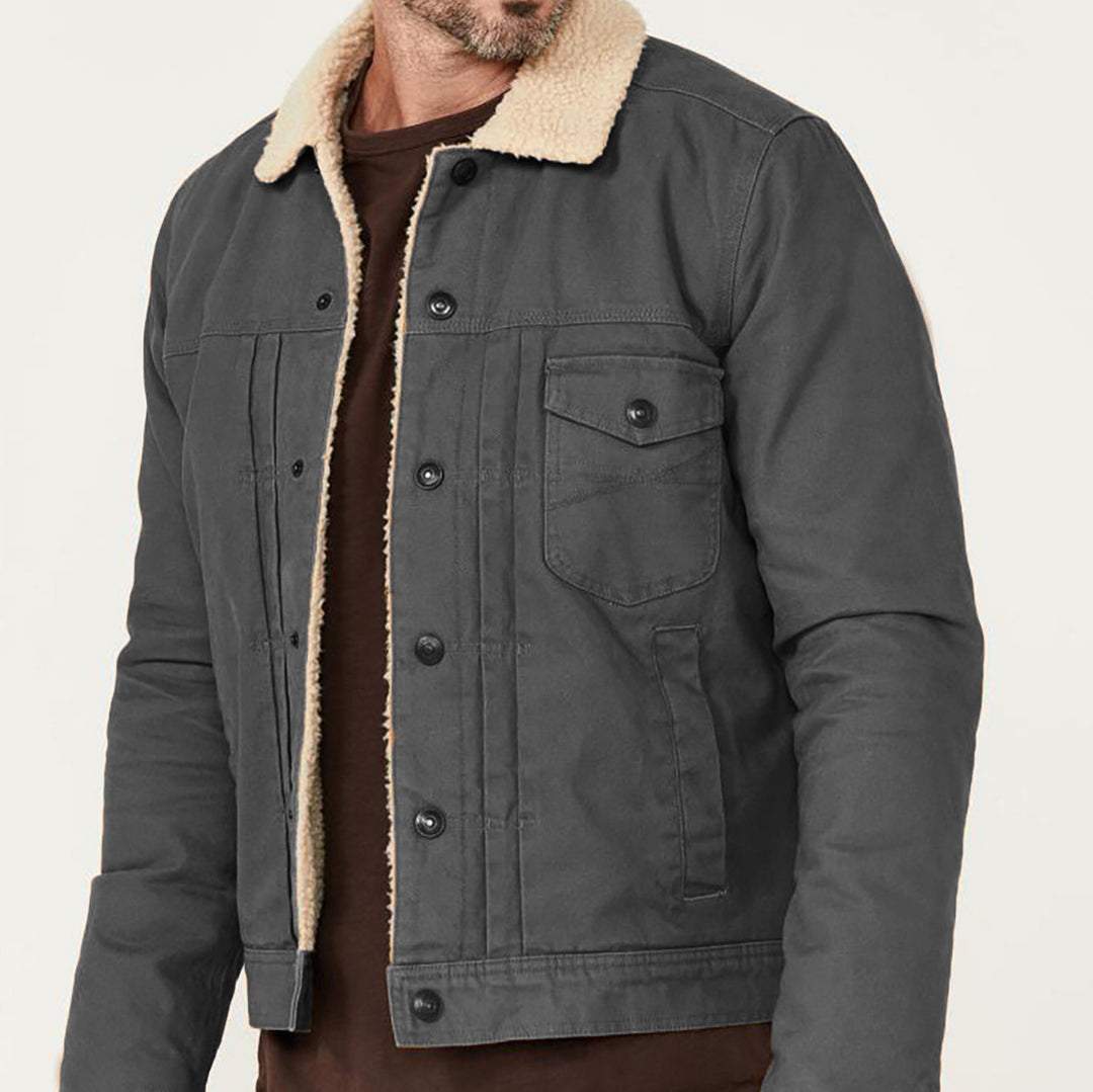 Cotton patterned jacket for men with fleece lining Lune London
