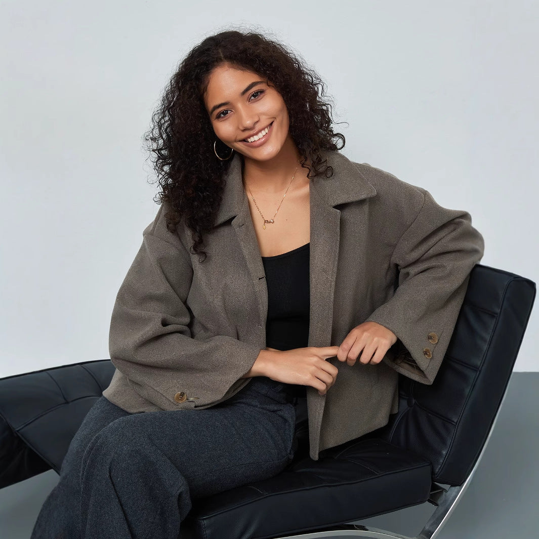Ladies casual oversized double-breasted jacket Lune London