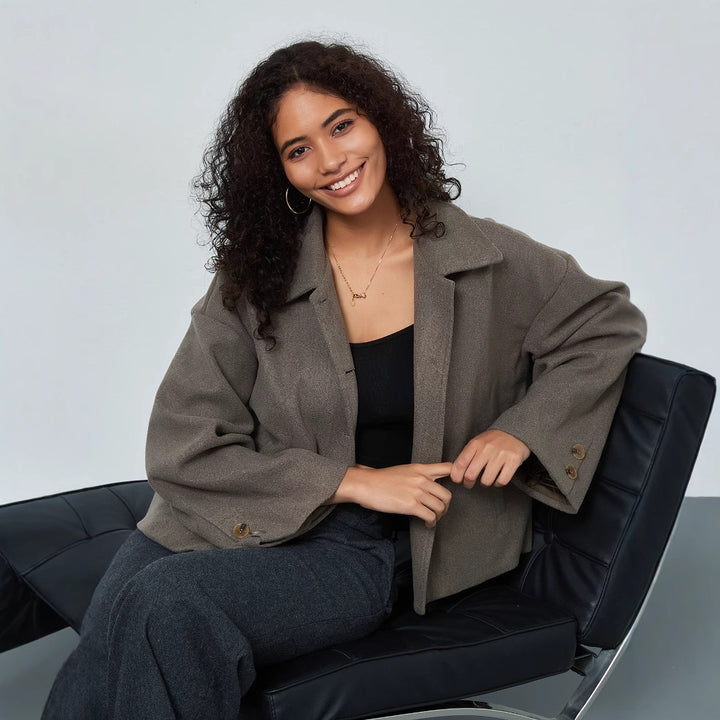 Ladies casual oversized double-breasted jacket Lune London