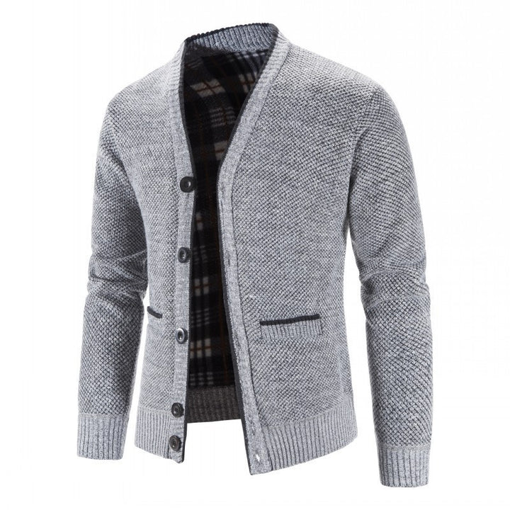 Men's knitted jacket with warm lining and elegant cut Lune London