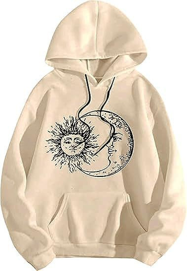 Women's hoodie with artistic sun-moon motif Chic & Stil
