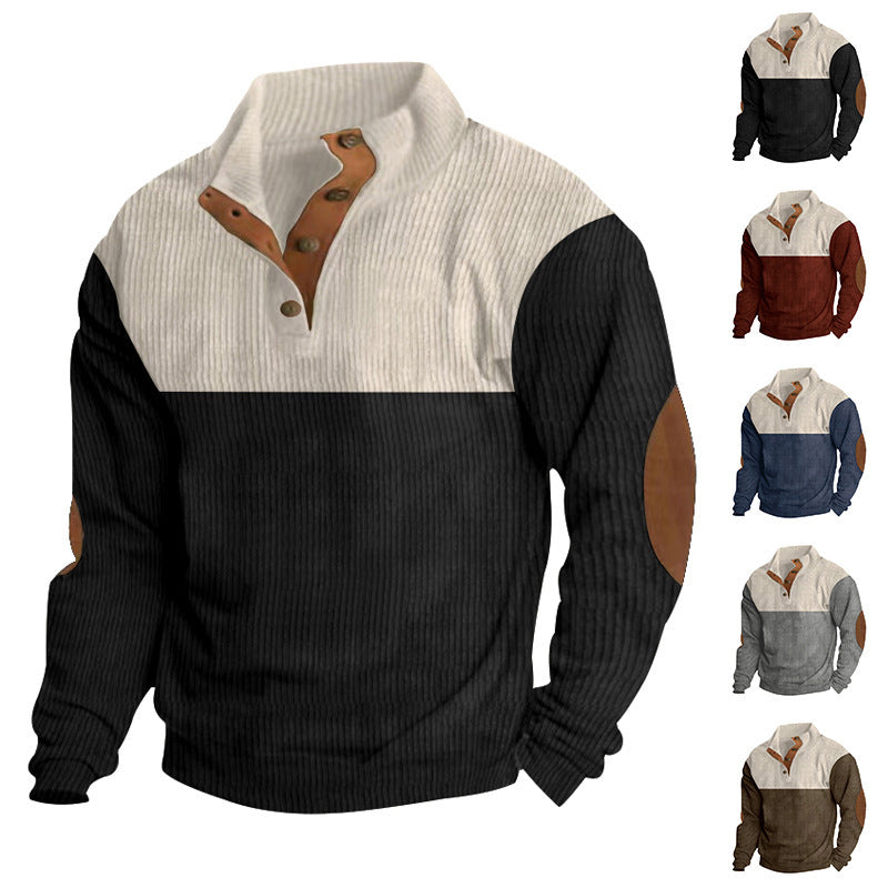 Men's trendy sweater with zipper and leather details Lune London