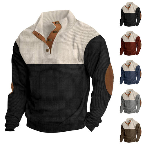 Men's trendy sweater with zipper and leather details Lune London