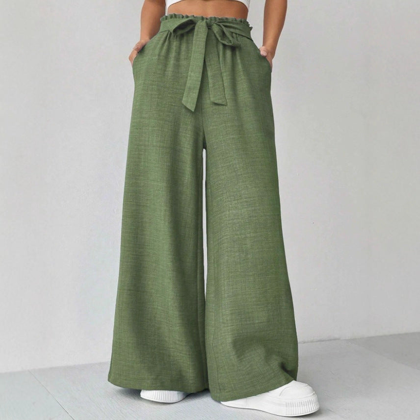 Ladies Wide Pants with Adjustable Waist Lune London